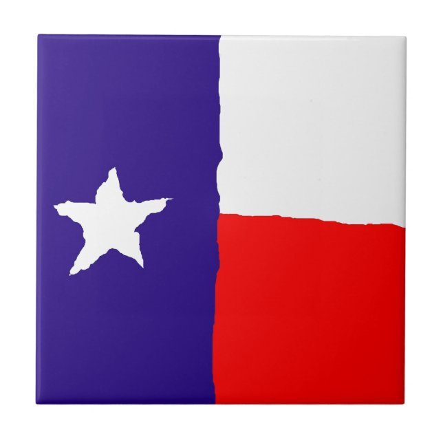 Azulejo Bandera Estatal de Arte Pop de Texas (Frente)