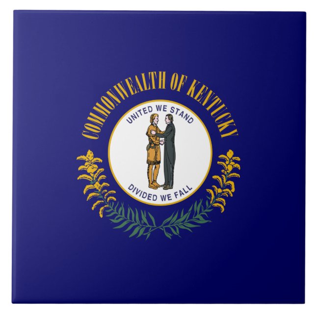 Azulejo Bandera Estatal de Kentucky (Frente)