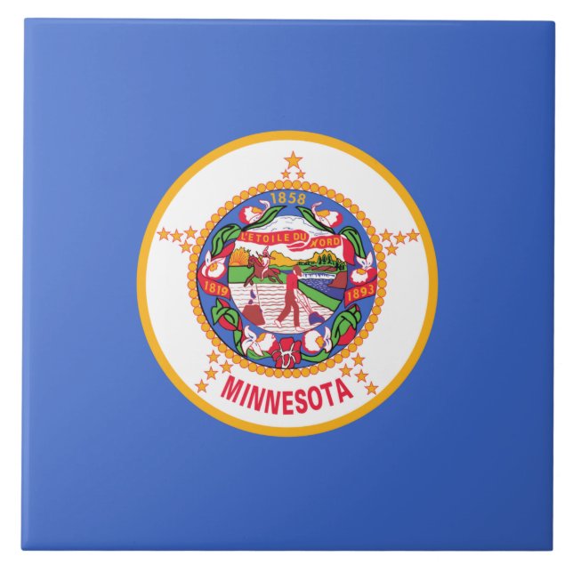 Azulejo Bandera estatal de Minnesota (Frente)