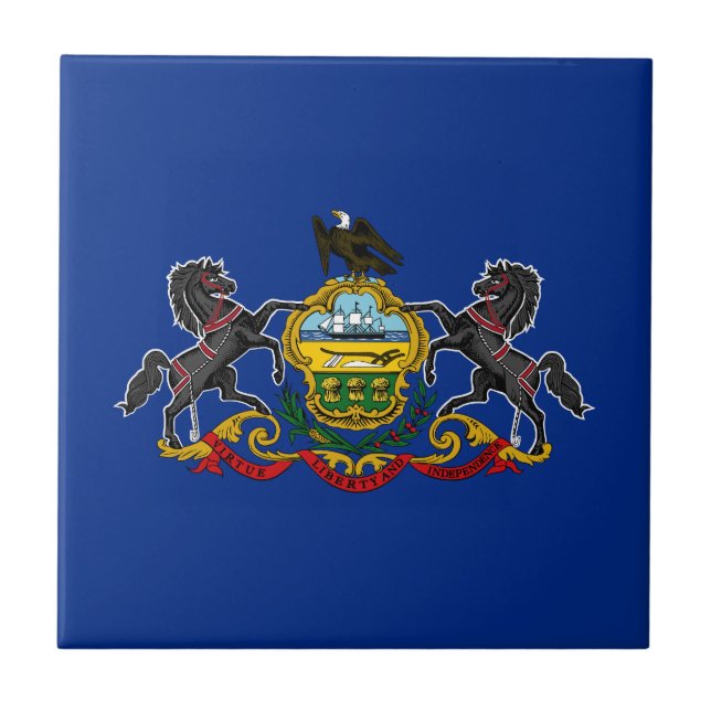 Azulejo Bandera Estatal de Pennsylvania (Frente)