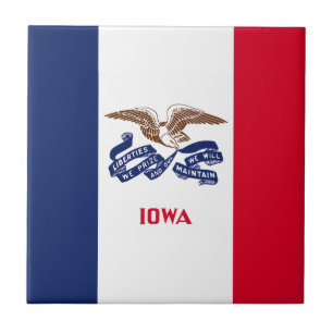 Azulejo Bandera Estatal Iowa