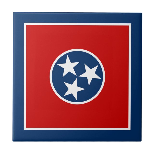 Azulejo Bandera Estatal Tennessee (Frente)