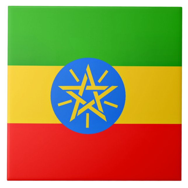 Azulejo Bandera etíope (Frente)