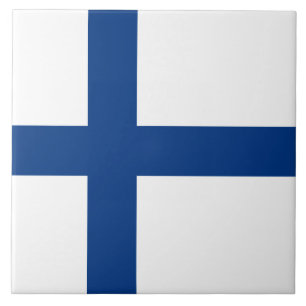 Azulejo Bandera finlandesa (Finlandia)
