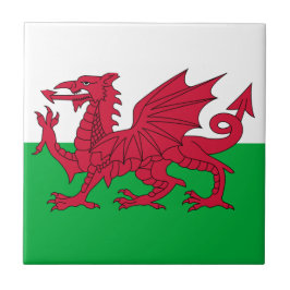 Azulejo Bandera galesa (Gales) (Dragón galés)