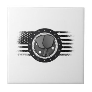 Azulejo Bandera gruesa de Guay Pickleball Sport USA Pickle