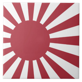 Azulejo Bandera Imperial Japonesa del Sol Naciente, Edo a 
