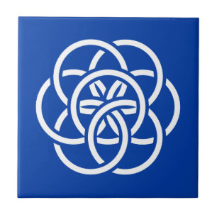 Azulejo Bandera Internacional del Planeta Tierra