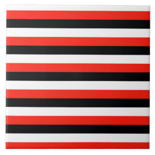 Azulejo bandera maorí de durham sardina rayas rojo negro b