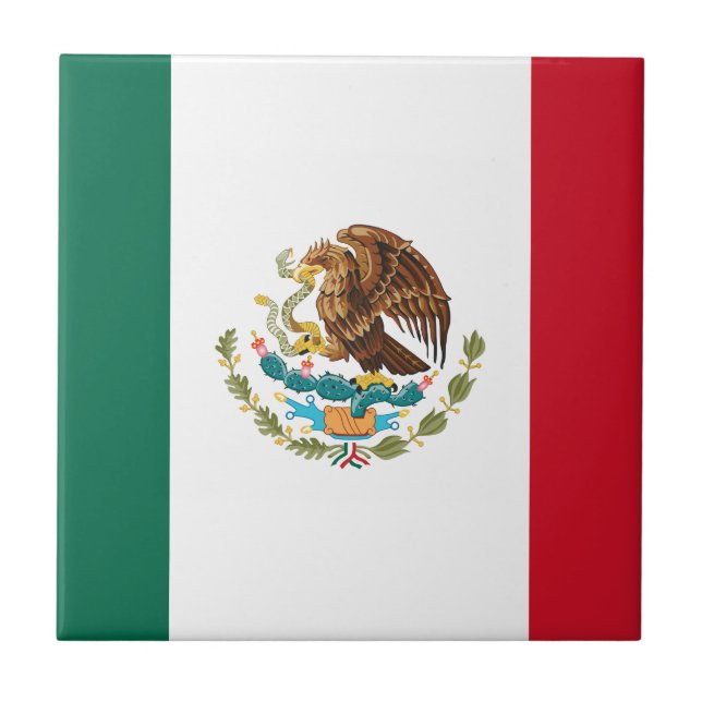 Azulejo Bandera mexicana - Bandera de México (Frente)
