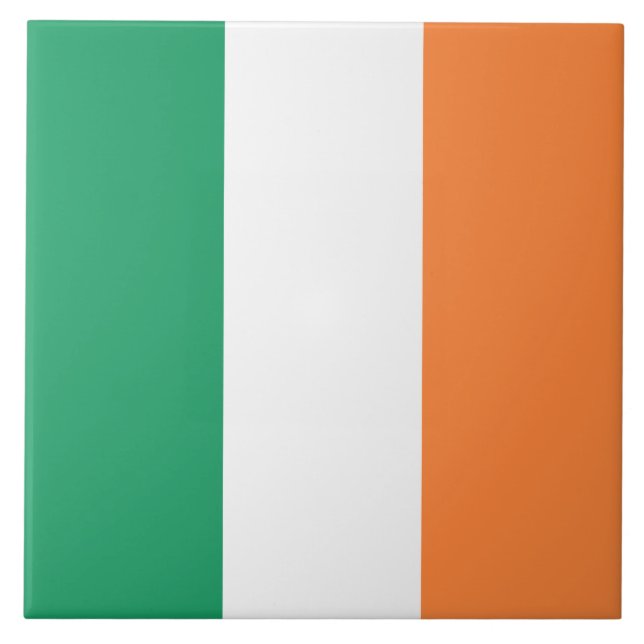 Azulejo Bandera nacional de Irlanda, norma irlandesa, cart (Frente)