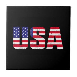Azulejo Bandera Patriótica Americana De EE. UU. Para Hombr