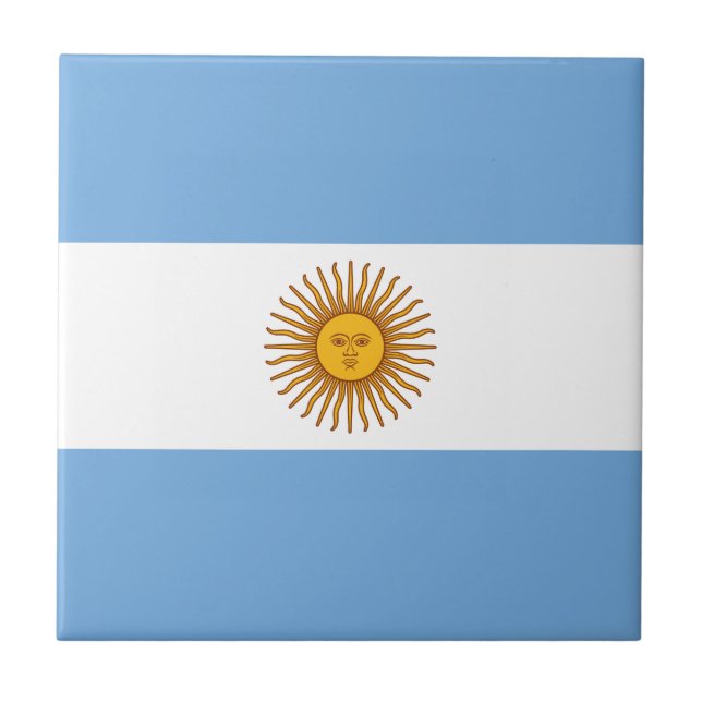 Azulejo Bandera Patriótica Argentina (Frente)