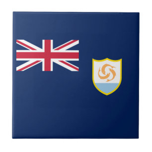 Azulejo Bandera patriótica de Anguila