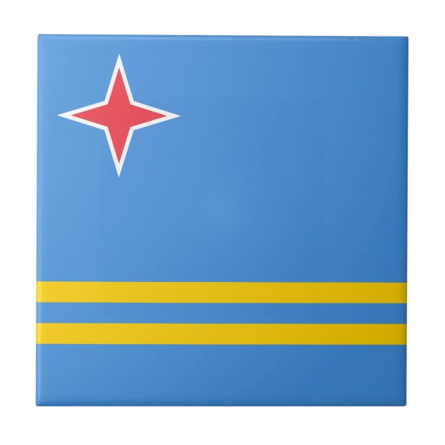 Azulejo Bandera patriótica de Aruba (Frente)