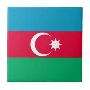 Azulejo Bandera patriótica de Azerbaiyán