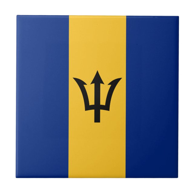 Azulejo Bandera Patriótica de Barbados (Frente)