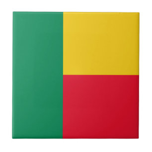 Azulejo Bandera patriótica de Benín