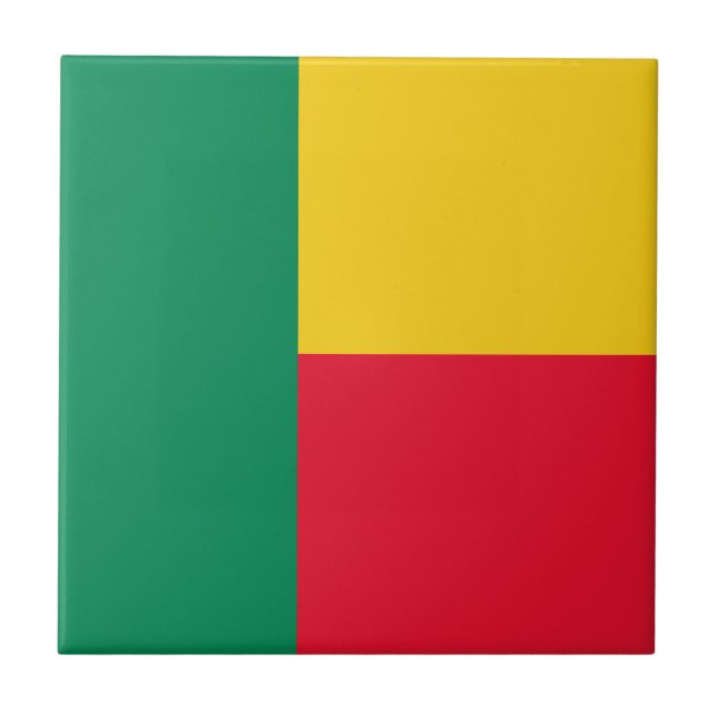 Azulejo Bandera patriótica de Benín (Frente)
