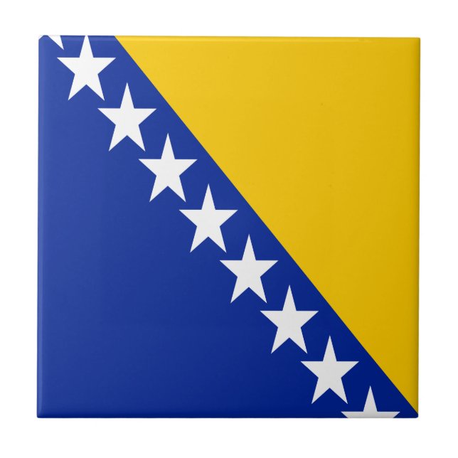 Azulejo Bandera patriótica de Bosnia Herzegovina (Frente)