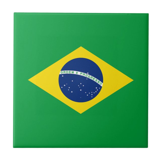 Azulejo Bandera Patriótica de Brasil (Frente)