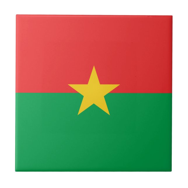 Azulejo Bandera patriótica de Burkina Faso (Frente)