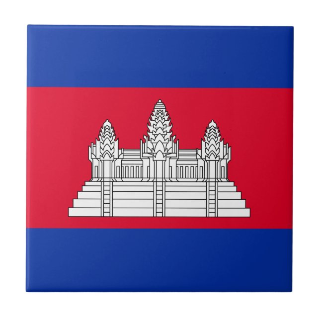 Azulejo Bandera Patriótica De Camboya (Frente)