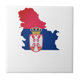 Azulejo Bandera Patriótica de Serbia