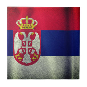 Azulejo Bandera Patriótica de Serbia