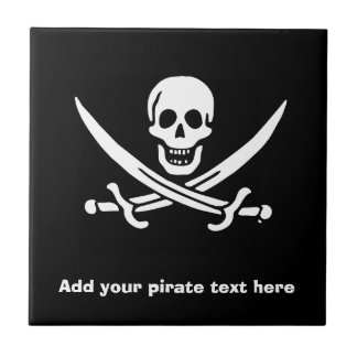 Azulejo Bandera pirata jolly roger