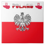 Azulejo Bandera polaca<br><div class="desc">Bandera y escudo de Polonia,  azulejos patrióticos</div>