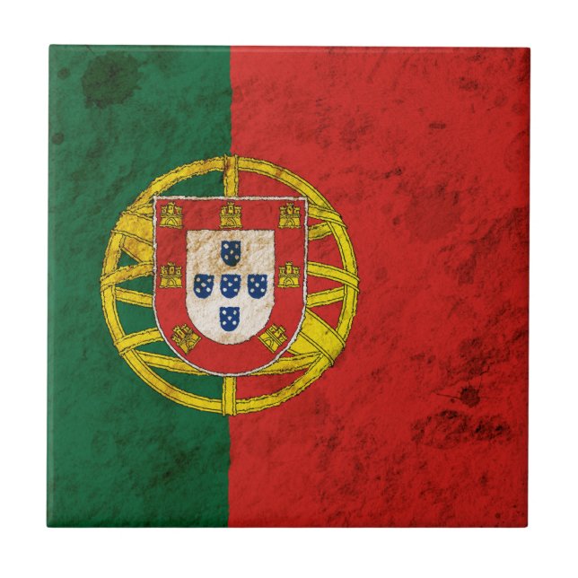 Azulejo Bandera portuguesa rugosa (Frente)