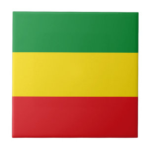 Azulejo Bandera Rastafari Rasta Etíope