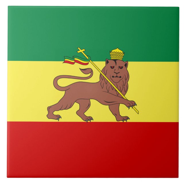 Azulejo Bandera rastafari (Rastafarianismo) (Rasta) (Frente)