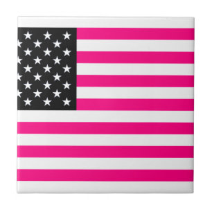 Azulejo bandera rosa estadounidense