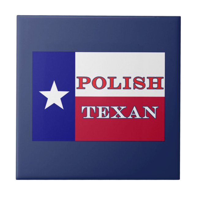 Azulejo Bandera texana polaca (Frente)