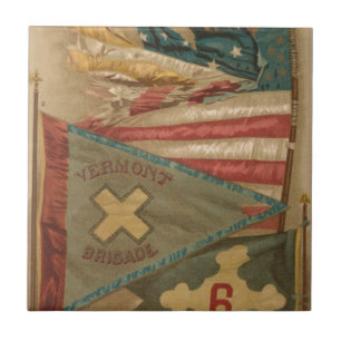 Azulejo Banderas de batalla de la unión del vintage