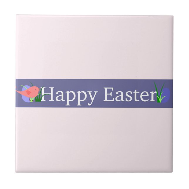 Azulejo Banner de Happy Easter Purple (Frente)