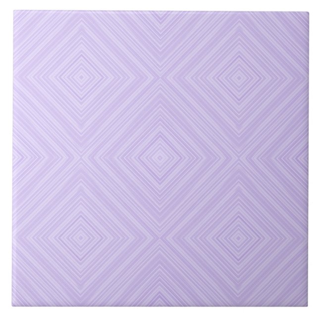 Azulejo Baño De Diamantes Geométricos Lilac Y Púrpura (Frente)