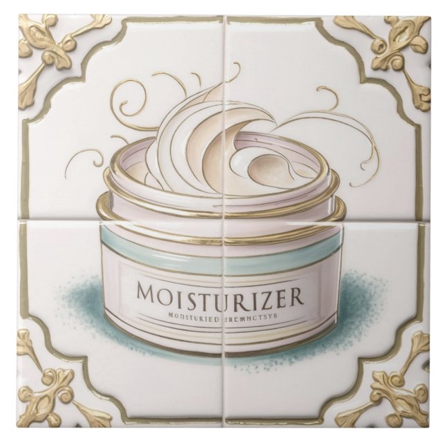 Azulejo Baño divertido con contenedor de moradores blancos (Frente)