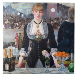 Azulejo Bar en el Folies-Bergere, Manet