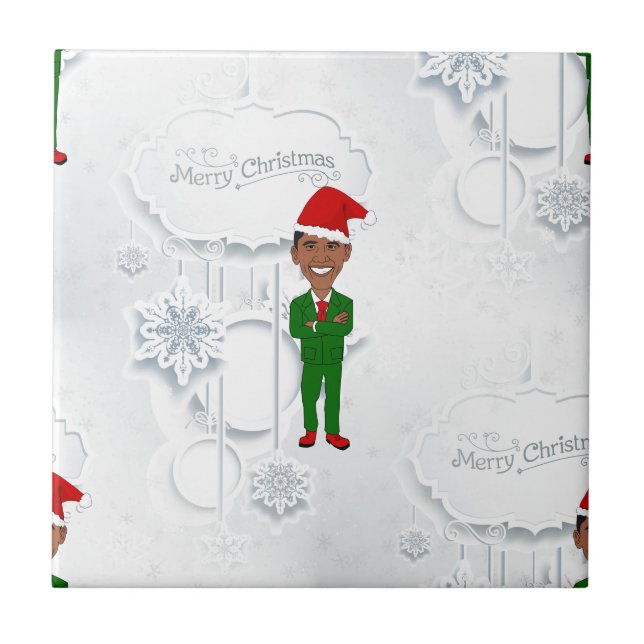 Azulejo barack obama santa (Frente)