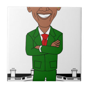 Azulejo barack obama santa claus