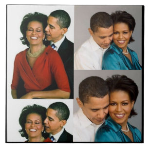AZULEJO BARACK Y MICHELLE OBAMA
