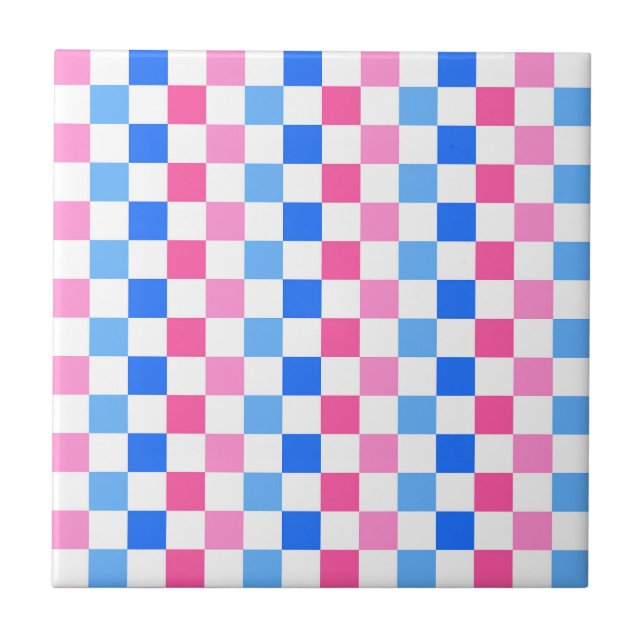 Azulejo Barbie goes to the ocean checkerboard pattern (Frente)