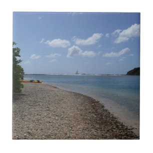 Azulejo Barco de vela a la distancia en Santo Tomás