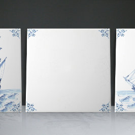 Azulejo Barco de vela Delft Blue Dutch Style Frigate