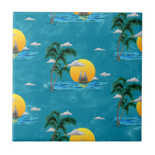 Azulejo Barco de vela Verano Sunset Playa Náutica Costera