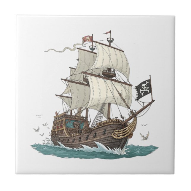 Azulejo Barco Pirata (Frente)
