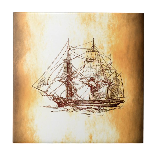 Azulejo barco pirata (Frente)